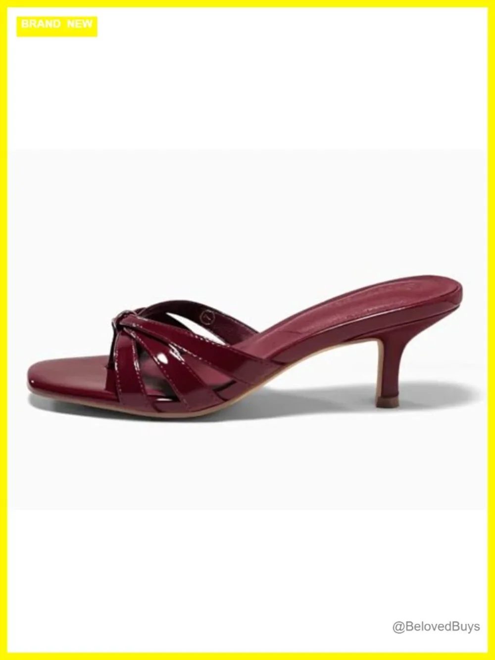 Women Strappy Kitten Heels Open Toe Flip Flops Slip On Slides Wedge Sandals